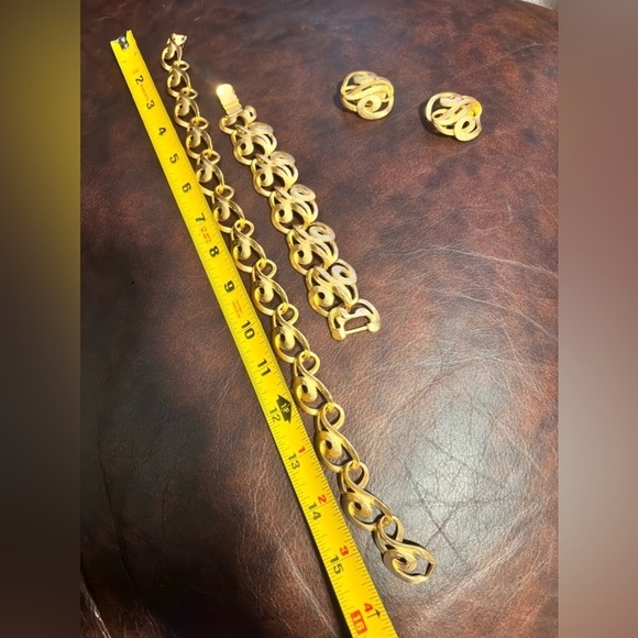 Erwin Pearl NECKLACE BRACELET EARRINGS SET Filigree Mediterranean Runway Jewelry - Picture 10 of 11